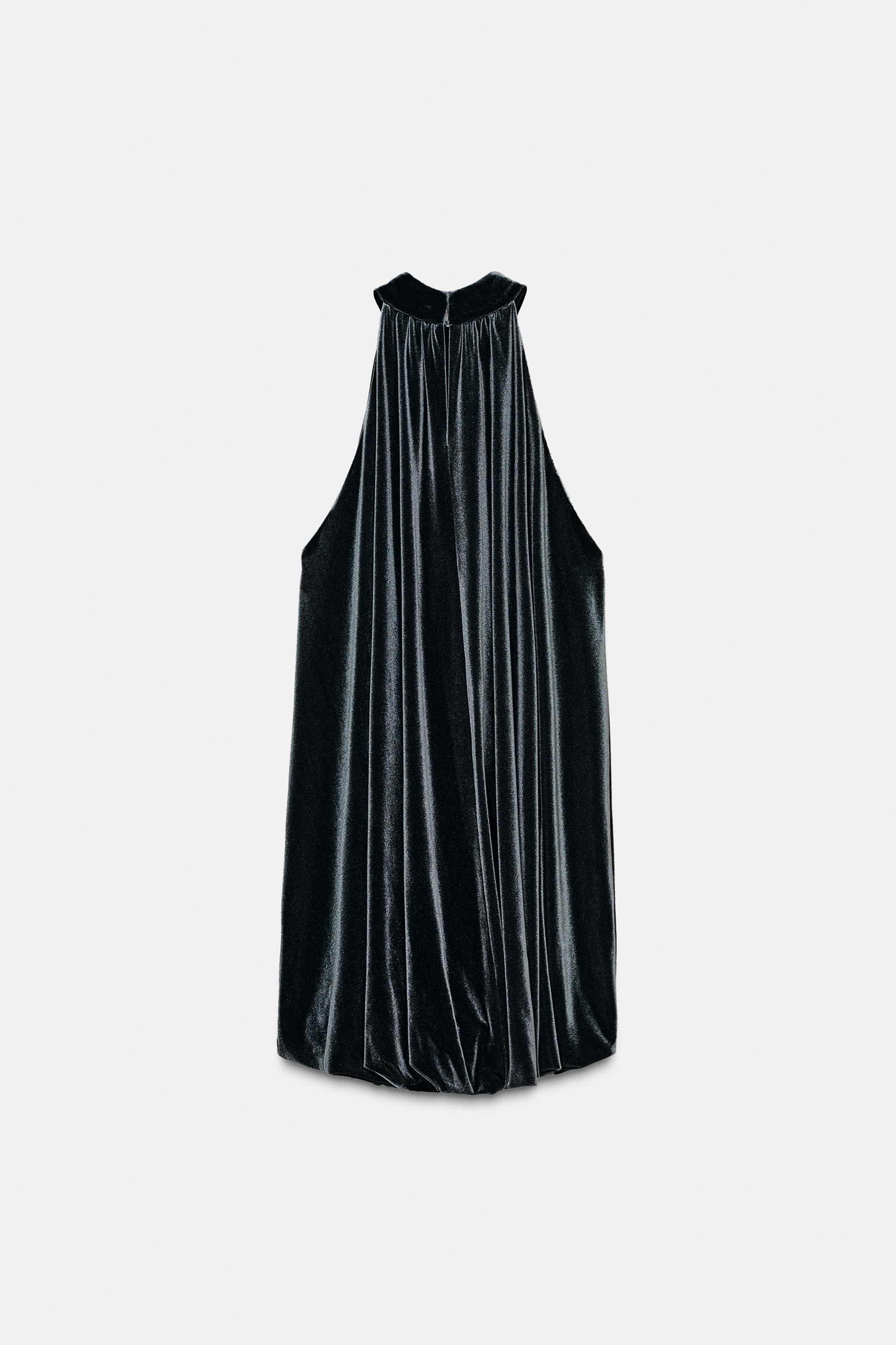 ROBE COURTE BOULE EN VELOURS